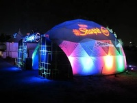 Tente de maison en dôme transparent de luxe Igloo, Glamping géométrique d'hiver avec isolation de cheminée