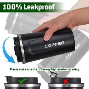 Stainless Steel Double Wall Coffee Cup Travel Thermos Coffee <b>Mug</b> - Product Image 3
