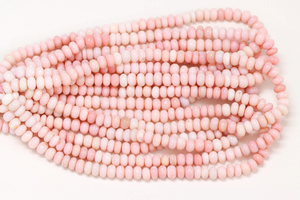 Comprar 15 "de longitud bebé rosa sombreado ópalo suave Rondelle forma cuentas con 7 a 10mm ópalo cuentas de piedras preciosas para la fabricación de joyas artesanales - Product Image 4