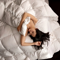 Couette matelassée de luxe en duvet d'oie blanc et plumes, avec coutures en boîte, résistante à l'hiver, JIANGSU, taille Queen, écologique