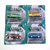 Mini-voitures miniatures en métal à rétrofriction, ensemble de véhicules militaires, de course, de karting, de bus, de pompiers, de police et de camions d'ingénierie pour enfants, vente en gros