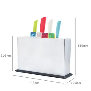 Gadget incredibili accessori da cucina tagliere indice in plastica con codice colore con set di coltelli - Product Image 1