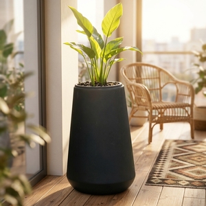 Maceta de Óxido de Magnesio Pulida a Mano, Estilo Nórdico, para Interiores, Contenedor de Plantas de MgO para Escritorio - Product Image 6
