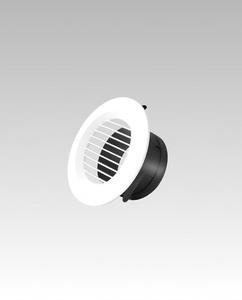 Difusor de Aire Circular de Plástico Blanco y Negro, Rejilla de Ventilación Redonda Ajustable para Techo, Económico, para Sistemas HVAC - Product Image 1