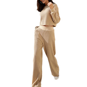 Ensemble de survêtement en molleton de coton à fermeture éclair complète, sweat à capuche en polaire, bas de jogging pour hommes, couleur noire - Product Image 4