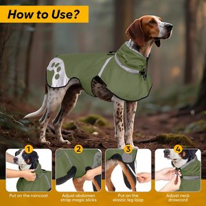 Qiqu Custom Supplier New Designer Luxus Hund Regenmantel für Hunde Verstellbare Regen jacke für Hunde für Abenteuer Walking Hunting - Product Image 3
