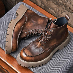 2026 Men's Leather <b>Boots</b> Fashionable Cowhide Colored Leather <b>Boots</b> - High-Quality <b>Boots</b> with Increased Height men's chukka <b>boots</b> - Product Image 4