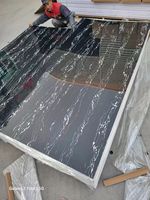 Panneau mural moderne en carbone imperméable pour villa, imitation marbre sans joint, panneau UV en PVC, épaisseur personnalisable, ignifuge