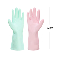 Gants de cuisine en nitrile imperméables, durables, résistants aux aliments, aux huiles et aux odeurs, réutilisables, à manchette longue, pour la cuisine et le nettoyage domestique