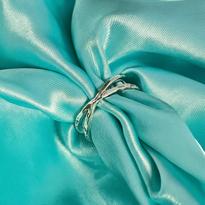 Trendy Crossover Band <b>Ring</b> 925 Sterling <b>Silver</b> Daily Wear Design for <b>Men</b> and Women - Product Image 1