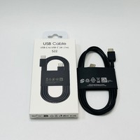 Kabel USB-C Pengisian Cepat PD 1m Terlaris 2026, Pelindung Anyaman PVC untuk Samsung S22 S23 Note10 5A Earphone