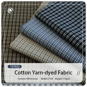 Tissu à carreaux en <span class=keywords><strong>tartan</strong></span> tissé 115gsm pour garçons filles vêtements pour enfants chemises pour femmes pantalons habillés - Product Image 1