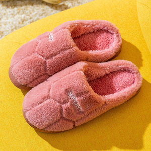 Chaussons d'hiver chauds à bout fermé pour femmes et hommes, doux et moelleux, en fourrure, nouvelle mode, plateforme antidérapante, pour la maison et la chambre - Product Image 2