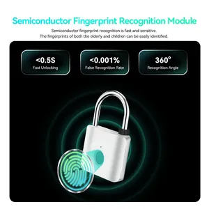 Diskon besar aplikasi tuya IP65 gembok sidik jari biometrik tahan air kunci pad sidik jari digital dapat diisi ulang usb untuk loker gym