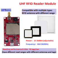 Módulo Lector RFID UHF R300, Material ABS YND, Largo Alcance 1-15m, 860-960MHz, Protocolo ISO 18000-6B, Compatible con Red 4G y Raspberry Pi
