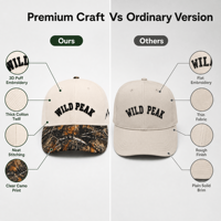 Gorra Snapback Personalizada con Visera Curva, Bordado 3D, 6 Paneles, OEM ODM, Logotipo Personalizado, Tela para Caza al Aire Libre