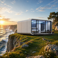Maison Capsule Élégante à Vue Panoramique, Cabine Apple Contemporaine, Pod Polyvalent Haute Performance, Mini-Maison Préfabriquée pour Hôtel