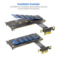 Adaptador de Tarjeta Riser PCI-E 3.0 X1 a M.2 NVMe SSD, Cable de Extensión de 50/100 mm, Compatible con SSD M Key M2 NVMe para PC de Escritorio