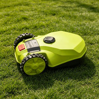 Tondeuse à gazon robotisée à batterie lithium 24V avec largeur de coupe de 160 mm, fonctionnement par fil de délimitation et hauteur réglable pour l'entretien des pelouses domestiques