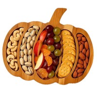 Plateau de service moderne minimaliste en bois sculpté en forme d'alien pour fruits, fruits secs, thé de l'après-midi et café