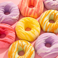Bom Mandi Organik Pelembap Bentuk Donat, Promo Spesial Ulang Tahun Anak, Kue Ulang Tahun Alami, Bom Mandi Sehat 3 Pcs