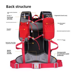 Mochila Deportiva Impermeable para Niños, 25L de Capacidad, Material de Poliéster, Arnés con Amortiguación de Aire para Montañismo y Senderismo - Product Image 4
