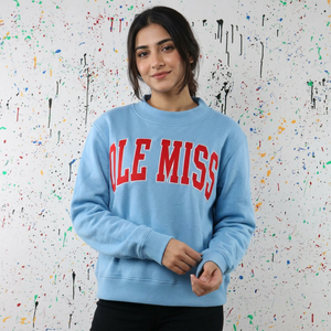เสื้อฮู้ดผู้ชาย OLE MISS BLUE ผ้าฝ้าย 100% ปักลายสีแดง แต่งฮู้ดสำหรับฤดูหนาว สไตล์วินเทจ แฟชั่นแนวสตรีท ด้ายคุณภาพสูง - Product Image 1