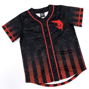 Camiseta de Béisbol Unisex Personalizada con Estampado por Transferencia de Calor, Spandex/Poliéster, Ropa Deportiva al por Mayor para Adultos, Tallas Grandes, Protección UV - Product Image 4