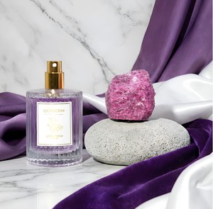 50ml <b>Empty</b> Perfume <b>Spray</b> <b>Bottle</b> with Round Crimp Design and Natural Jade Stone Cap for Luxury Fragrance Packaging Wholesale - Product Image 2