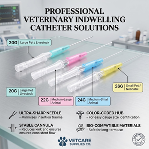 Catéter IV Veterinario Desechable con Código de Color y Cánula de Larga Permanencia - Product Image 2