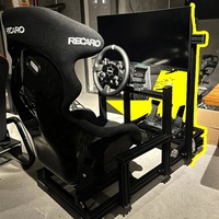 Simulateur profil aluminium volant personnalisé Cockpit simulateur de jeu de conduite superbe Cockpit avec vraie chaise course