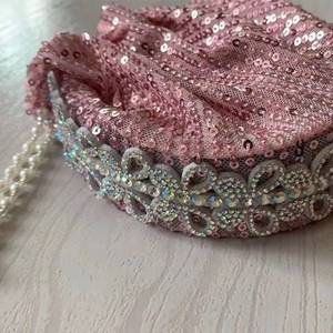 Shiny Butterfly Decorated Tassel Hat Fashionable Women's Party Hair Accessory Sequin Fabric Eco-friendly and Breathable - Product Image 1