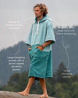 Poncho de surf à capuche personnalisé pour adultes et enfants, serviette de bain à manches courtes pour la plage, la natation et la plongée, robe de change avec capuche