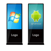 Pantalla LCD Publicitaria Comercial de 32 Pulgadas con Soporte de Piso, Carcasa de Aleación de Aluminio, Resolución 1920*1080, IP54