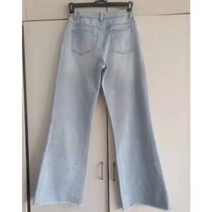 Jeans de tiro bajo personalizados de moda, de pierna ancha, estilo vintage, holgados, rectos, oversize, lavados, para chicas - Product Image 3