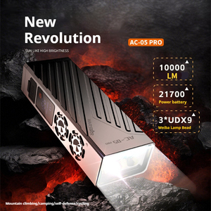 AC05 10000LM ультра яркий тактический фонарик с УФ-светом высокой мощности аккумуляторная батарея для кемпинга на открытом воздухе аварийный - Product Image 2