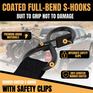 Sangles d'arrimage à <span class=keywords><strong>cliquet</strong></span> en polyester de 1 pouce, 3 m, certifiées GS, à tension automatique pour le maintien des charges, pour véhicules tout-terrain et pick-up - Product Image 6