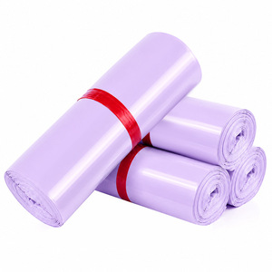 Sacs d'expédition express super élégants violet clair, longueur de scellage 4 cm, sacs d'emballage de coursier auto-scellants imperméables - Product Image 1
