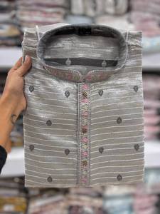 Pyjama Kurta de qualité supérieure pour hommes, confortable, mélange traditionnel, pour les fêtes, les événements festifs, taille adulte, vêtements indiens pakistanais - Product Image 3