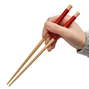 Baguettes japonaises en bois avec manche enroulé de fil, cinq couleurs, ensemble familial pour la salle à manger - Product Image 3