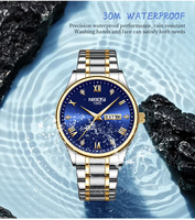 Jam Tangan Pria 2626 Men Watch De Luxe Stainless Steel Quartz Tahan Air dengan Logo Custom, Pesanan Partai Kecil