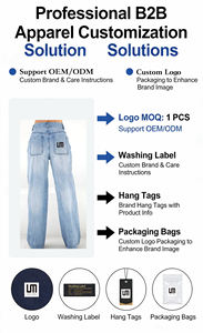 <span class=keywords><strong>Pantalon</strong></span> Jean Denim Long Décontracté <span class=keywords><strong>Taille</strong></span> Haute Couleur Unie Vendu à Chaud Personnalisé avec Logo OEM pour Femme - Product Image 2