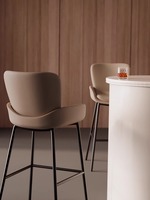 Chaises hautes de bar en cuir PU de luxe moderne, mobilier de salle à manger de haute qualité, articles d'ameublement pour la maison, hôtels, gymnases, chambres, cuisines