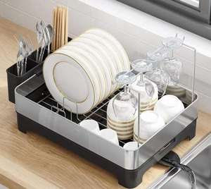 Organizador <span class=keywords><strong>de</strong></span> almacenamiento, <span class=keywords><strong>escurridor</strong></span> <span class=keywords><strong>de</strong></span> <span class=keywords><strong>platos</strong></span> <span class=keywords><strong>de</strong></span> cocina <span class=keywords><strong>colgante</strong></span> <span class=keywords><strong>de</strong></span> Metal <span class=keywords><strong>de</strong></span> doble nivel - Product Image 3