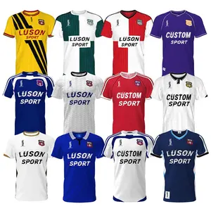 Luson Customized Design Short Sleeve Football Soccer Team Jersey Soccer Uniform Football Shirts European Soccer Team Uniform