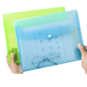 A4 Thickened Snap-Closure 3D Document <strong>Folder</strong> PP Transparent Button Bag Office Storage Waterproof Document File Wholesale - Product Image 5