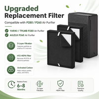 Lot de 2 pré-filtres lavables HEPA à charbon actif, pièce de rechange pour purificateur d'air sur pied 280, filtre de remplacement
