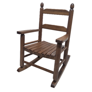 2022 도매 공장 가격 빈티지 단단한 나무 블랙 컬러 야외 아이 나무 흔들 의자 파티오 안뜰 정원 - Product Image 4