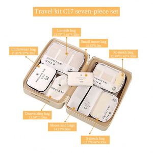 New Style <b>Compressed</b> Packing Cubes Travel Storage <b>Bag</b> Packing Cubes Travel Organizer Set for Packaging Clothing and Underwear - Product Image 6
