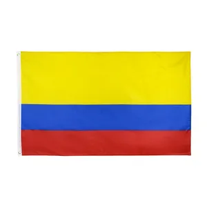 Promosi Kualitas Tinggi Bendera Nasional Colombia Besar Iklan Luar Ruangan 3*5 Kaki